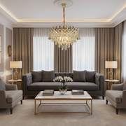 Crystal Chandelier MONARCH Nobile 3xE14, Διάμετρος 40cm, Ύψος 35cm, Γυαλιστερό χρυσό, Ρυθμιζόμενο ύψος, Κομψή σχεδίαση Crystal Chandelier Προεπιλεγμένος τίτλος Alessandro Design