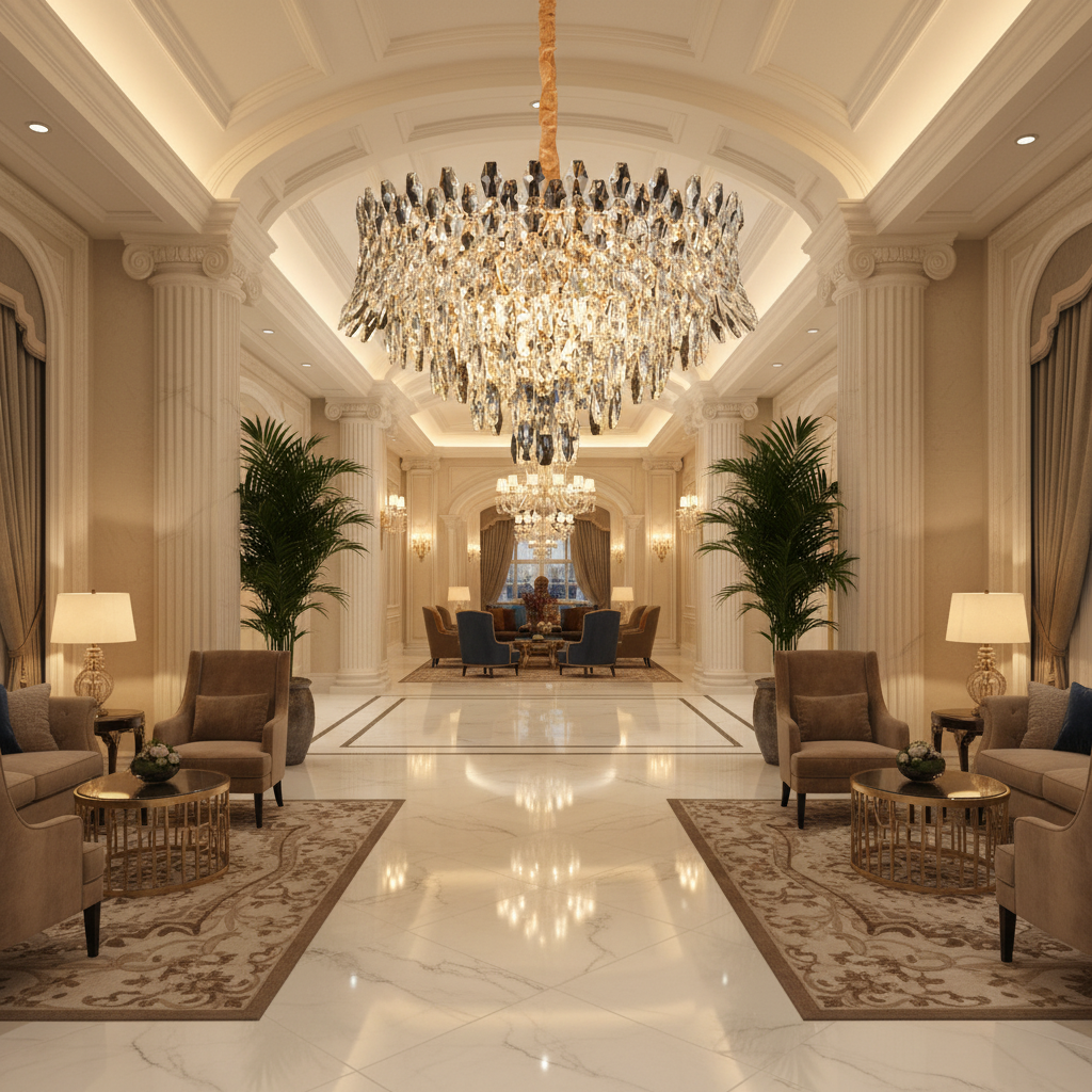 Crystal Chandelier MONARCH Magno 12xE14, Διάμετρος 60cm, Ύψος 40cm, Γυαλιστερό χρυσό, Ρυθμιζόμενο ύψος, Κομψή σχεδίαση Crystal Chandelier Προεπιλεγμένος τίτλος Alessandro Design