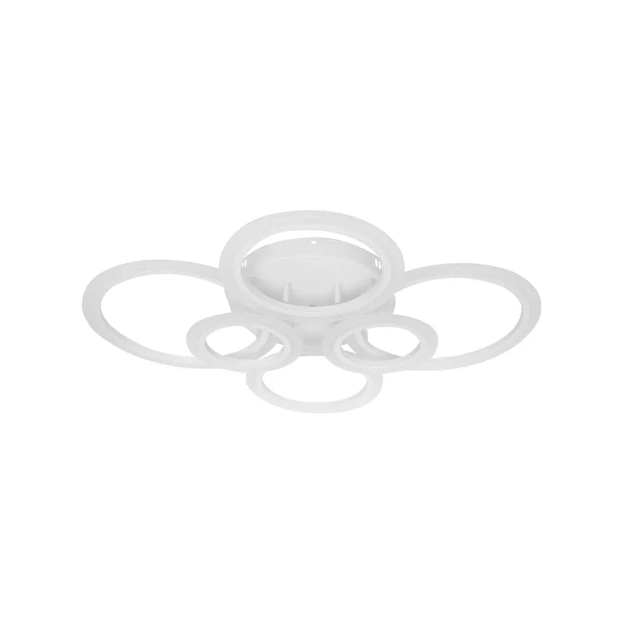 LED πολυέλαιος με τηλεχειριστήριο Betty, 82W, 6 κύκλοι, κρύο/ζεστό/ουδέτερο φως, ασταθές, λευκό
