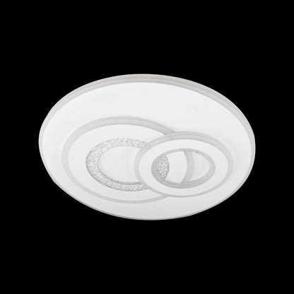 Lustra LED cu Telecomanda Remo, 200W, Alb, Acril, Dimabila