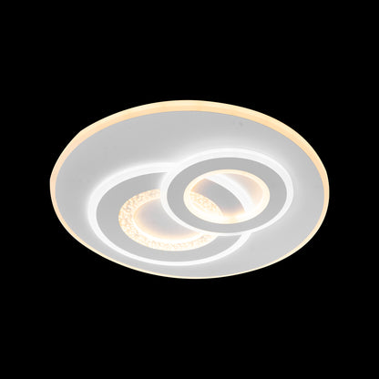 Lustra LED cu Telecomanda Remo, 200W, Alb, Acril, Dimabila