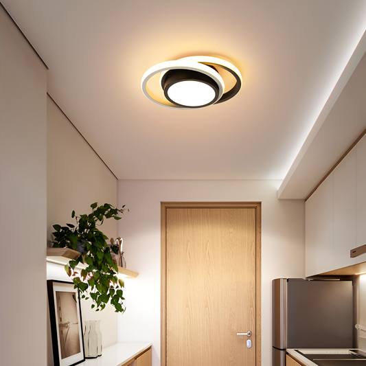 LED LED Elio Celio, 16W, 2 κύκλοι, κρύο/ζεστό/ουδέτερο φως, μαύρο