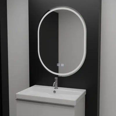 Mirror LED Oval 60x80cm Velara Touch Dimable System Dismantling System