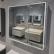 Η ντουλάπα Theresa με LED Mirror DBP125 100x70 γκρι