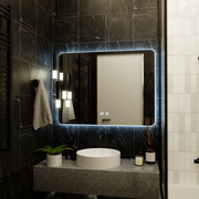 ARTEA Ορθογώνιος καθρέφτης LED αφής, 80X60cm, Σύστημα Demister, Dimmable, Race Light 6000K