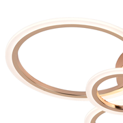 Πολυέλαιος LED με τηλεχειριστήριο BETTY 82W, 6 κύκλοι, κρύο/θερμ/ουδέτερο φως, ρυθμιζόμενο, γυαλιστερό χρυσό