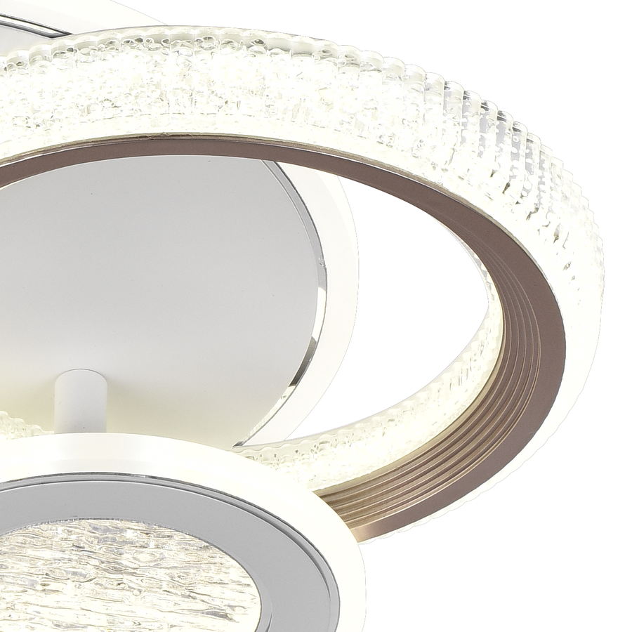 LED LED Fractalum Rondo, 36W, 3 κύκλοι, κρύο/ζεστό/ουδέτερο φως, μαύρο