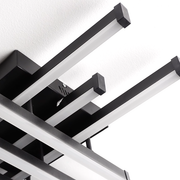 Πολυέλαιος LED με Τηλεχειριστήριο LINEX, 90W, 8 στοιχεία, Κρύο/Ζεστό/Ουδέτερο φως, Ρυθμιζόμενο, Μαύρο