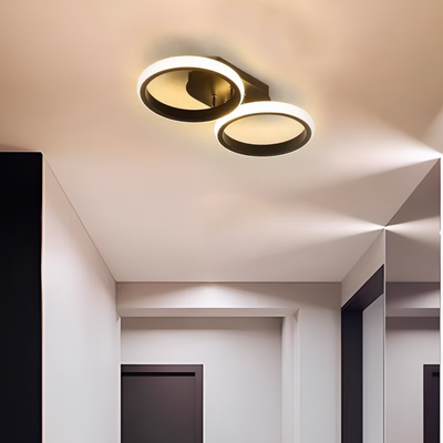 LED LED Elio Celio, 16W, 2 κύκλοι, κρύο/ζεστό/ουδέτερο φως, μαύρο