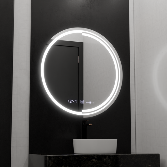 60cm στρογγυλό LED Mirror Motion Glow Sensor Consuel Marcellow Dimable Clock Discosting System