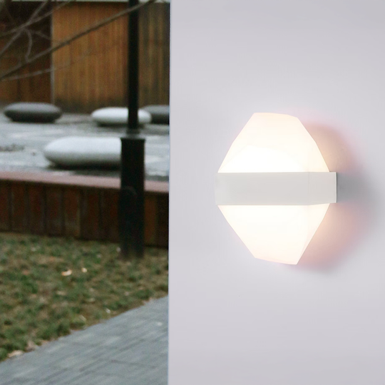 Φωτιστικό τοίχου LED εξωτερικού χώρου ICEBERG 10W Metal IP65 Λευκό Φωτιστικό εξωτερικού χώρου Προεπιλεγμένος τίτλος Alessandro Design