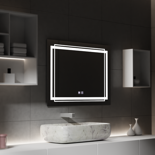 Ορθογώνιος καθρέφτης LED, 80x60cm, KOVEN Touch, Demister System, Dimmable Mirrors Korman E Προεπιλεγμένος τίτλος Alessandro Design