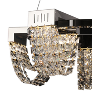 Κρυστάλλινος πολυέλαιος LED 15W, CC370/500CH, Διάμετρος 50cm, Γυαλιστερό χρώμιο, Ζεστό Ουδέτερο Ψυχρό Φως 3000K/4000K/6000K Ρυθμιζόμενο Ύψος, Μέταλλο και Κρύσταλλο