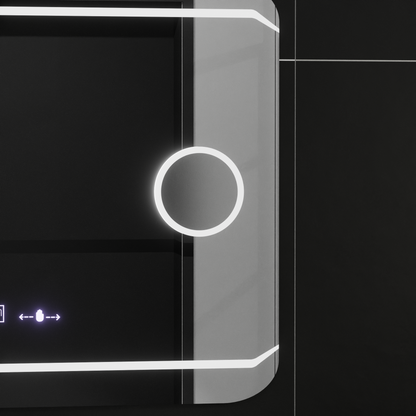 Ο ορθογώνιος καθρέφτης LED 80x60cm Stile Motionglow Marcello Discating System & Thermometer of the Cosmetics Dimable