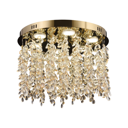 Crystal LED Chandelier LLC213/400GD Στρογγυλός, 22W, Κρύο/Ζεστό/Ουδέτερο φως, Κρύσταλλο, Χρυσό