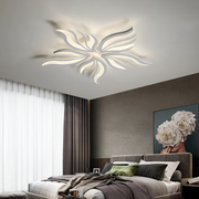 LED πολυέλαιος με τηλεχειριστήριο Sakura, 60W, 5 πέταλα, κρύο/ζεστό/ουδέτερο φως, ασταθές, λευκό