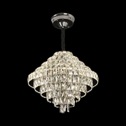 Crystal Chandelier CC6705/500CR 9x E14, Διάμετρος 49cm, Γυαλιστερό χρώμιο, Ρυθμιζόμενο ύψος