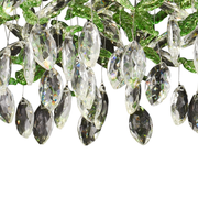 Crystal LED Chandelier LLC211/400GN Στρογγυλός, 22W, Κρύο/Ζεστό/Ουδέτερο φως, Πράσινοι Κρύσταλλοι, Γυαλιστερό χρώμιο