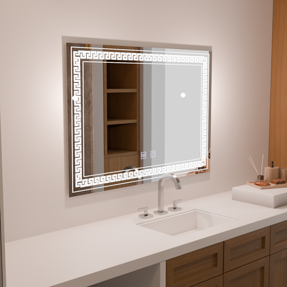 Mirror LED ορθογώνιο 80x60cm Vorice Touch System Disabling