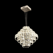 Crystal Chandelier CC6705/500CR 9x E14, Διάμετρος 49cm, Γυαλιστερό χρώμιο, Ρυθμιζόμενο ύψος