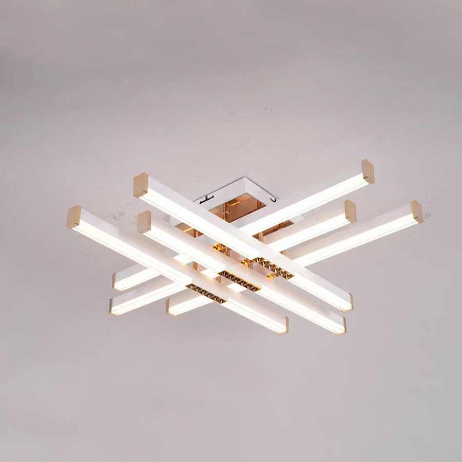 Πολυέλαιος LED με Τηλεχειριστήριο LT178/6WH, 84W, 6 Στοιχεία, Κρύο/Ζεστό/Ουδέτερο φως, Ρυθμιζόμενο, Λευκό