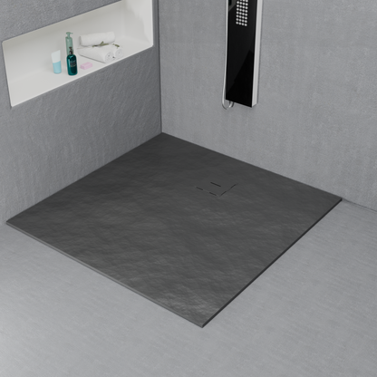 90x90 cm, λεπτό 3 cm, σκούρο γκρι