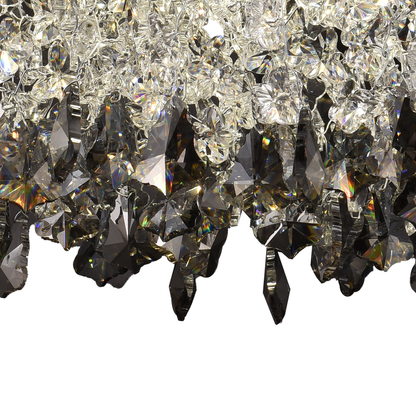 Crystal LED Chandelier LLC212/400BU Στρογγυλός, 22W, Κρύο/Ζεστό/Ουδέτερο φως, Κρύσταλλοι, Γυαλιστερό χρώμιο