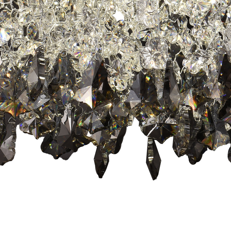 Crystal LED Chandelier LLC212/400BU Στρογγυλός, 22W, Κρύο/Ζεστό/Ουδέτερο φως, Κρύσταλλοι, Γυαλιστερό χρώμιο