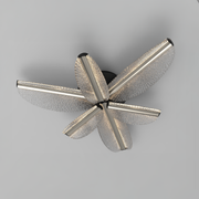 Πολυέλαιος LED με Τηλεχειριστήριο TULLIO 68W, 6 πέταλα, Κρύο/Ζεστό/Ουδέτερο φως, Ρυθμιζόμενο, Μαύρο