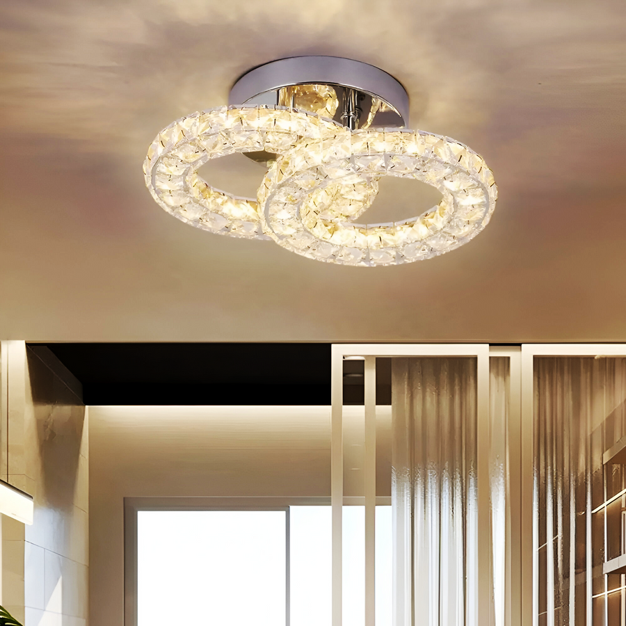 LED LED Crystal LED με τηλεχειριστήριο Zabina 32W Chrome