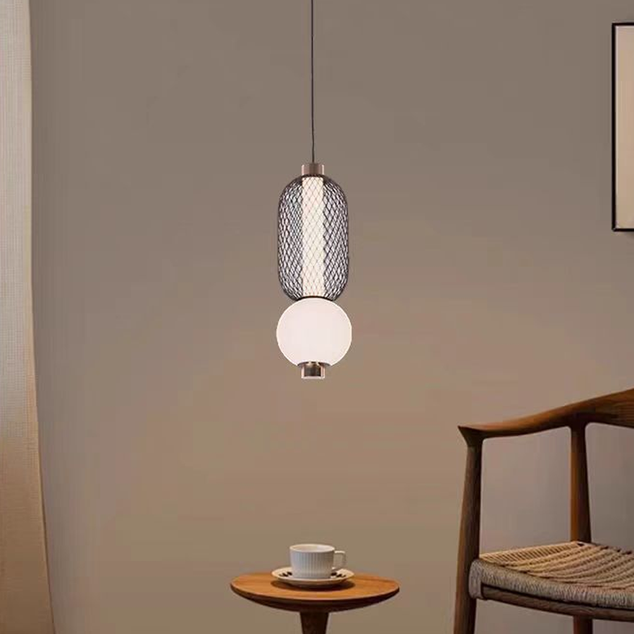 Κρεμαστός πολυέλαιος LED LM550/2BK, 11W, Light 3000/4000/6000K, Μαύρος, Ρυθμιζόμενο ύψος