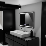 Mirror LED ορθογώνιο 120x80cm Raggio Motion Glow Marcello Defrosting System Thermometer και Dimable Clock