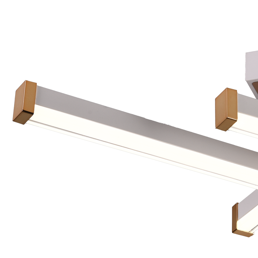 Πολυέλαιος LED με Τηλεχειριστήριο LT178/4WH, 54W, 4 Στοιχεία, Κρύο/Ζεστό/Ουδέτερο φως, Ρυθμιζόμενο, Λευκό