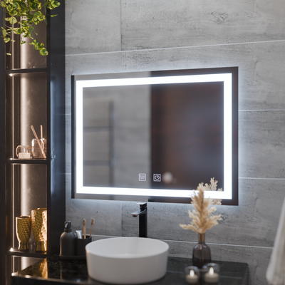 Mirror LED ορθογώνιο σύστημα 60x80cm Edge Luminous Touch Disebription
