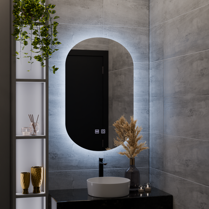 Καθρέφτης LED Oval, 50X80cm, E14S/50X80, Touch, Demister System