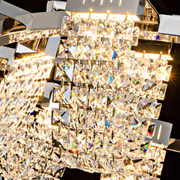 Πολυέλαιος LED LLC130/1CH, Κρύσταλλο και Μέταλλο, 31W, 1 Κύκλος, Ρυθμιζόμενος, Ρυθμιζόμενος Ύψος, Κρύο/Ζεστό/Ουδέτερο φως, Πολυτελής Φωτισμός