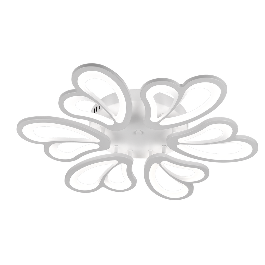 LED λαγνεία με τηλεχειριστήριο Blossom, 72W, 6 πέταλα, κρύο/ζεστό/ουδέτερο φως, ασταθές, λευκό