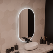 Oval LED Mirror 50x80cm Llexort Touch Deframe Dimable System