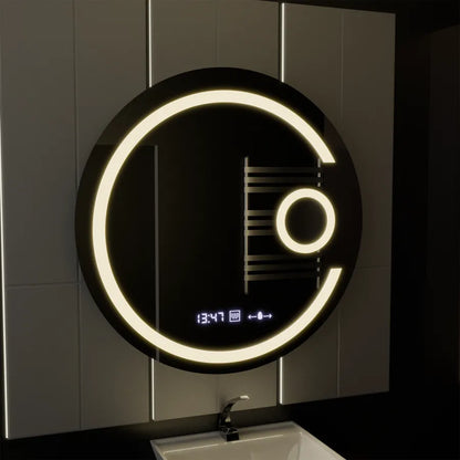 Mirror LED Γύρος 70cm Visio Motionglow Marcello Αποστολικό Σύστημα Ρολόι & Καλλυντικό Θερμόμετρο