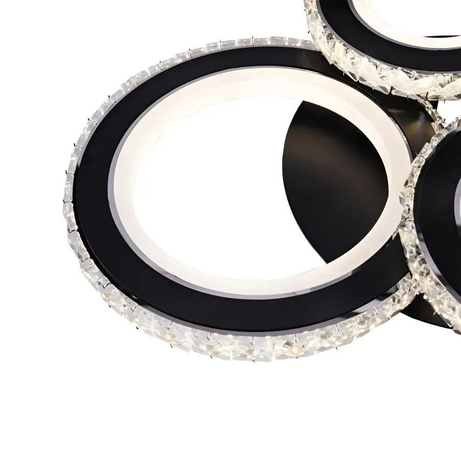 Η Marina LED LED με τηλεχειριστήριο, 68W, Dimable, Acrylic και Crystal, Black