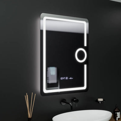 Mirror LED ορθογώνιο 60x80cm Eclat Motionglow Marcello System Defrosting System Thermometer & Clock Cosmetics Dimable