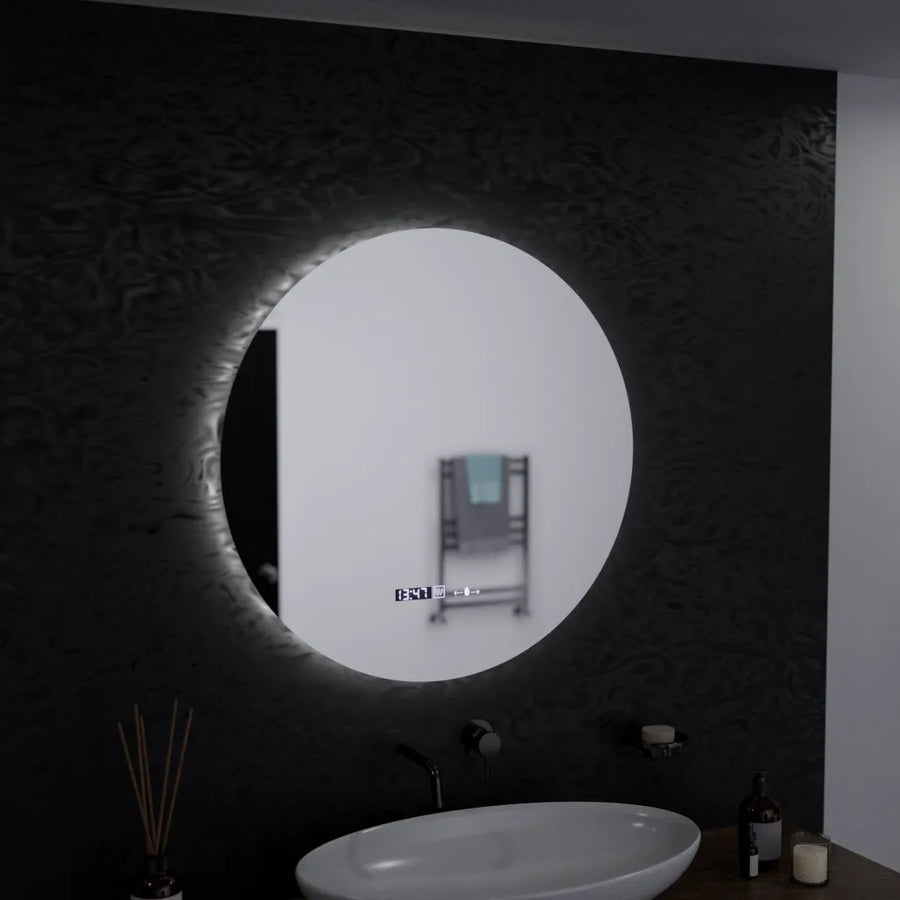 60cm στρογγυλό καθρέφτη Serenite Motionglow Marcellow Dimable Clock Disrosting System