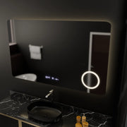 Mirror LED ορθογώνιο 100x60cm Celeste Motionglow Marcello Αποσυναρμολογώντας ρολόι Ορόμετρο συστήματος απόψυξης