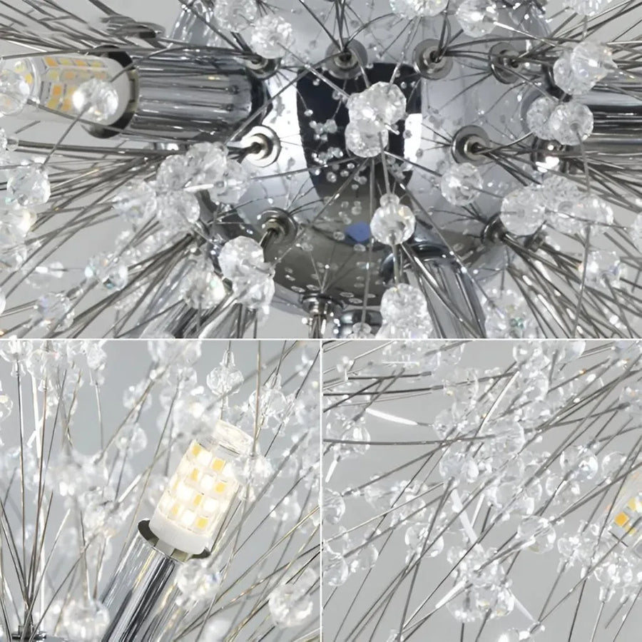 Crystal πολυέλαιος Schönbrunn, 12x G9, διάμετρος 60cm, γυαλιστερό χρώμιο, σύγχρονη κομψότητα