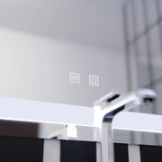Mirror LED Touch Finater Systebration Σύστημα 60x45cm