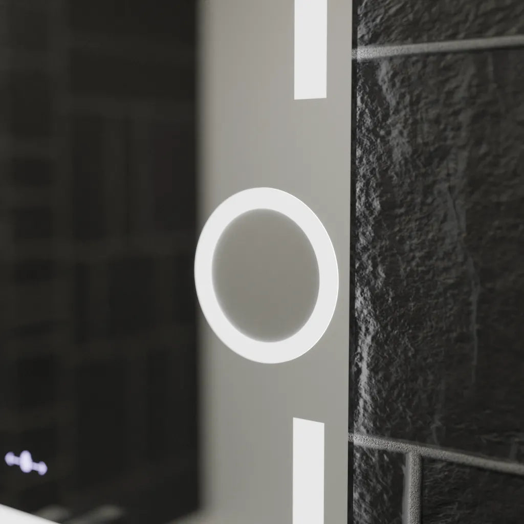 Mirror LED ορθογώνιο 80x60cm Eclat Motionglow Marcello Clock Defrition System & Wolf Θερμόμετρο Dimable Cosmetic