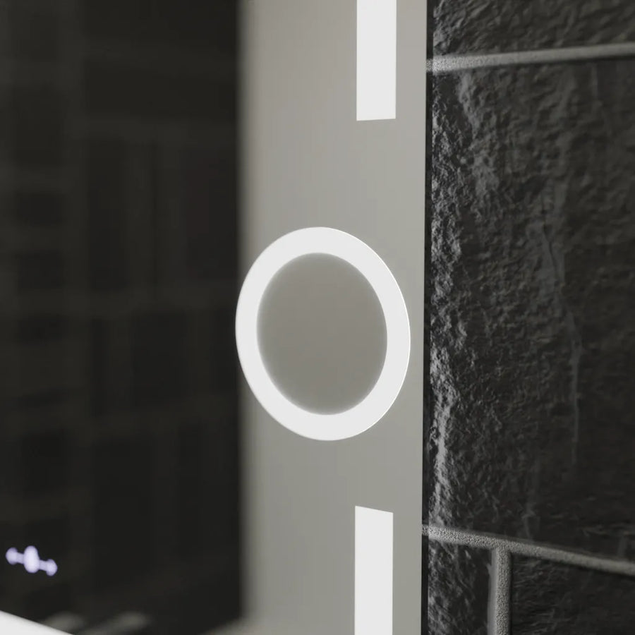 Mirror LED ορθογώνιο 80x60cm Eclat Motionglow Marcello Clock Defrition System & Wolf Θερμόμετρο Dimable Cosmetic