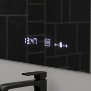 Mirror LED ορθογώνιο 120x80cm Absolu Motionglow Marcello Διάρκεια Ρολόι & Commensurial Θερμόμετρο