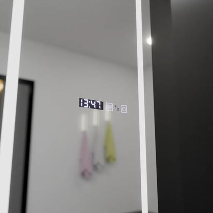 Mirror LED ορθογώνιο 45x140cm GIULIA Sensor Radar Marcello Dishantic Clock System