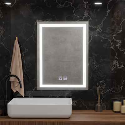 Ορθογώνιος καθρέφτης LED, 60x80cm, RADIANTE Touch, Demister System, Dimmable